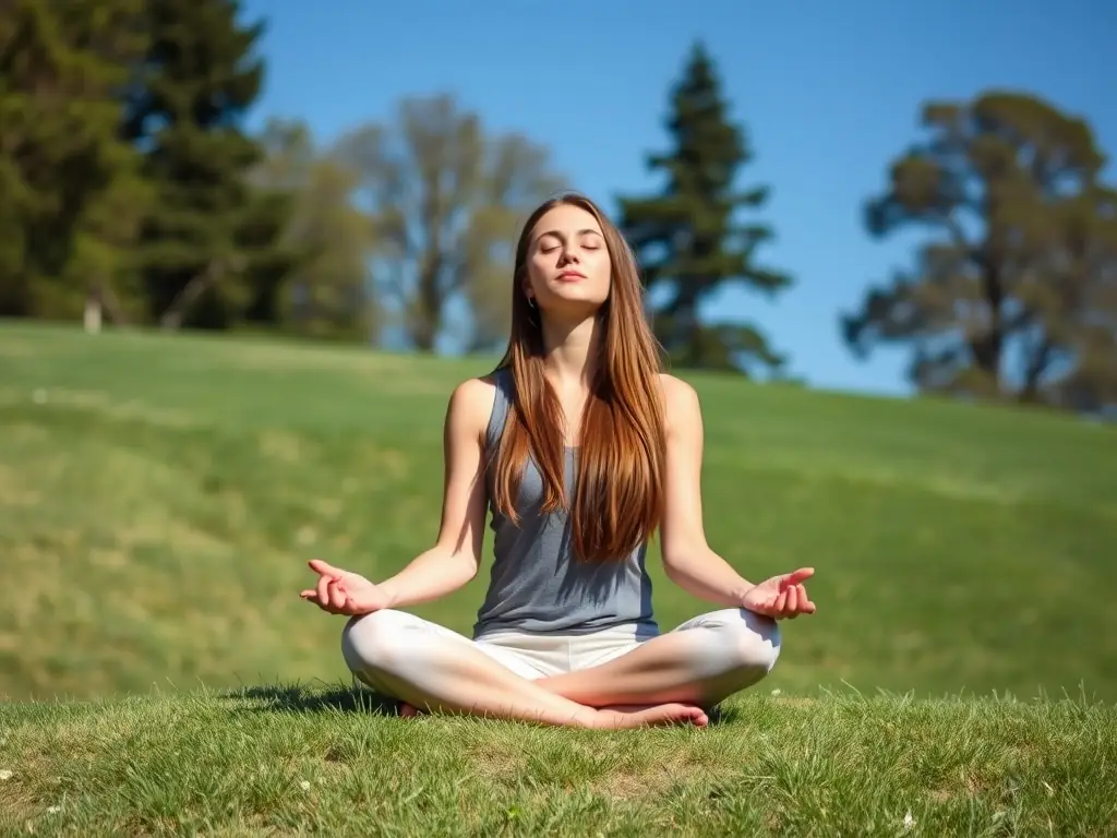 A person meditating in a serene environment, representing mental clarity, focus, and the development of a positive mindset.